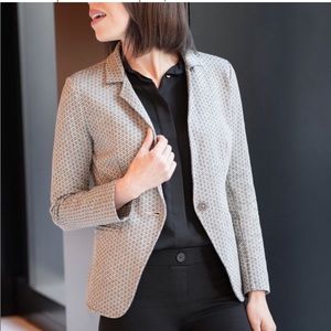 Women's Gray Patterned Blazer